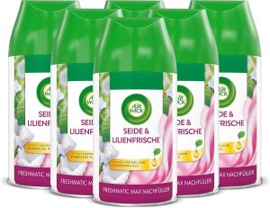 Air Wick Freshmatic Max Raumspray &ndash; Nachf&uuml;ller f&uuml;r den Air Wick Freshmatic Max &ndash; Duft: Seide und Lilienfrische &ndash; 6 x 250 ml Nachf&uuml;ller24,53&euro; statt 25,99&euro;➡️ https://www.amazon.de/dp/B0BSHB96WZ/?tag=preisfehlerheute-21