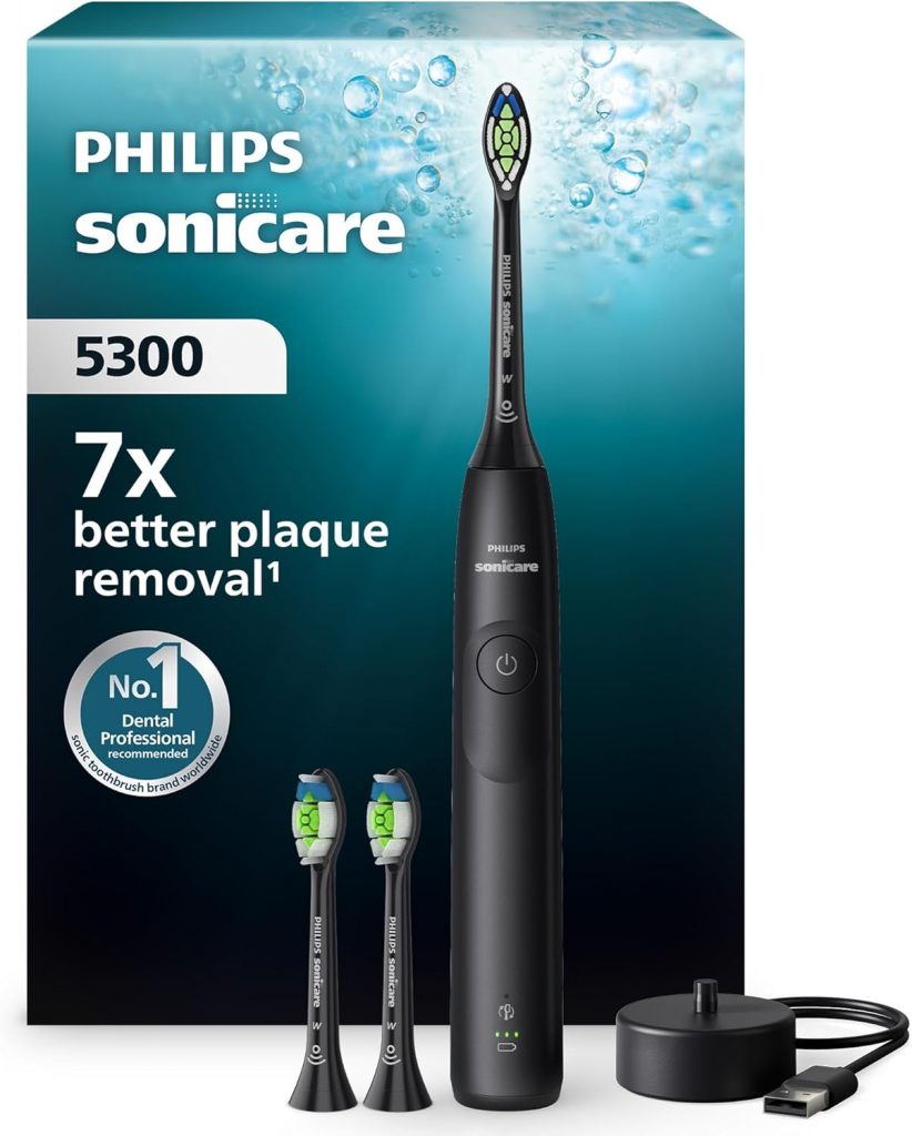 👑 Philips Sonicare 5300 elektrische Zahnbürste, Schallzahnbürste mit 2 Intensitätsstufen, Andruckkontrolle, EasyStart, Smartimer und BrushPacer, Schwarz, Modell HX7101/04 [Neue Technologie]62,35€ statt 89,99€ – 31,0 🔥🚚 Verkauft durch Amazon und Versand durch Amazon2,387 Bewertungen: 4.4 / 5.0 ⭐️⭐️⭐️⭐️🛒 zu Amazon https://www.amazon.de/dp/B0DTBSTNHW/?th=1&tag=preisfehlerheute-21#038;psc=1&tag=preisfehlerheute-21