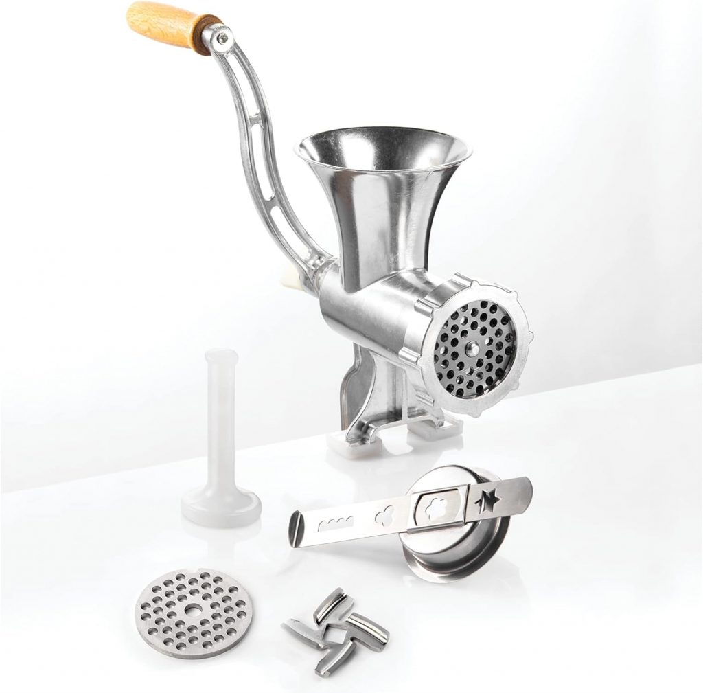 🤴 GSW Fleischwolf Größe Nr. 8 – hochwertiger Fleischwolf mit Edelstahl-Messer und -lochscheibe, ideal für Fleisch und Gemüse, inkl. Gebäckvorsatz und Stößel – Aluminium, Silber17,85€ statt 24,99€ – 29,0 🔥🚚 Verkauft durch Amazon und Versand durch Amazon3,175 Bewertungen: 3.8 / 5.0 ⭐️⭐️⭐️⭐️🛒 zu Amazon https://www.amazon.de/dp/B08K936V8W/?tag=preisfehlerheute-21