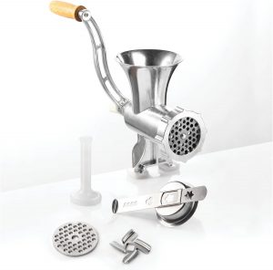 🤴 GSW Fleischwolf Gr&ouml;&szlig;e Nr. 8 &ndash; hochwertiger Fleischwolf mit Edelstahl-Messer und -lochscheibe, ideal f&uuml;r Fleisch und Gem&uuml;se, inkl. Geb&auml;ckvorsatz und St&ouml;&szlig;el &ndash; Aluminium, Silber17,85&euro; statt 24,99&euro; - 29,00 % 🔥🚚 Verkauft durch Amazon und Versand durch Amazon3,175 Bewertungen: 3.8 / 5.0 ⭐️⭐️⭐️⭐️🛒 zu Amazon https://www.amazon.de/dp/B08K936V8W/?tag=preisfehlerheute-21