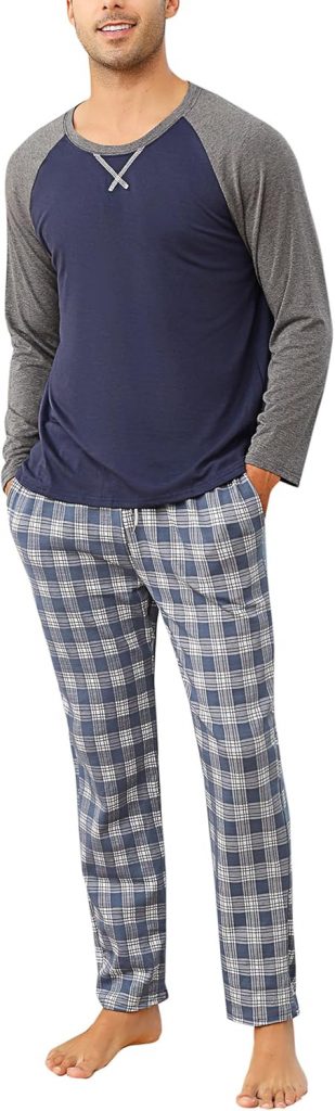 Litherday Pyjamas Herren Baumwolle Schlafanzug Herren Lang mit Rundhals Nachtwäsche aus Winter Zweiteiliger mit Taschen Sleepwear für Frühling Herbst9,99€ statt 12,99€➡️ https://www.amazon.de/dp/B09DCSKY7B/?tag=preisfehlerheute-21