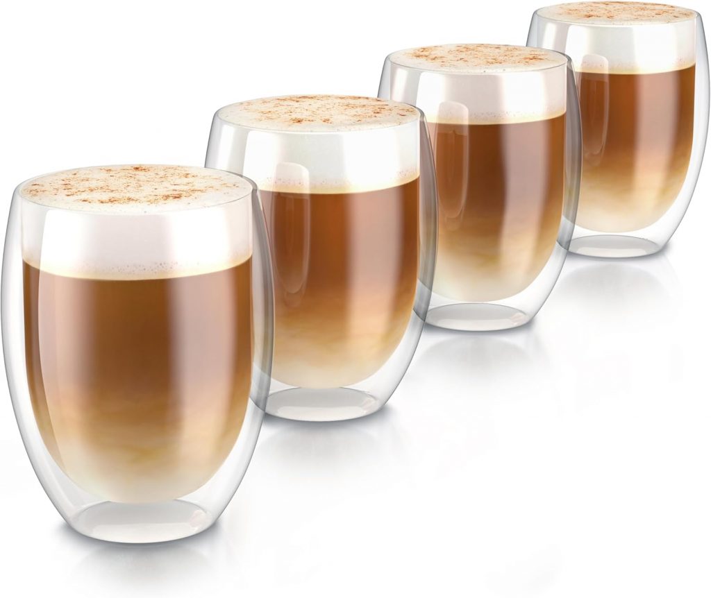 Arendo - doppelwandige Trinkgläser 350ml - Latte Macchiato Cappuccino Tee - 4er Set – Doppelwandglas - Thermotassen - spülmaschinengeeignet - mikrowellengeeignet - Teetasse Kaffeetasse - Thermogläser15.93€ ➡️ https://www.amazon.de/dp/B0G4WZPFPG/?tag=preisfehlerheute-21