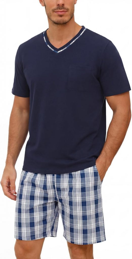 👑 Schlafanzug Herren kurz V-Auschnitt kurzer Pyjama Baumwolle Sommer Shorty Pyjama Kurzarm T-Shirt mit Karierter Schlafanzughose14,84€ statt 26,99€ – 46,0 🔥🚚 Verkauft von FUZHOUXUANHE-EU und Versand durch Amazon239 Bewertungen: 4.6 / 5.0 ⭐️⭐️⭐️⭐️⭐️🛒 zu Amazon https://www.amazon.de/dp/B0D3KSJ8J5/?tag=preisfehlerheute-21