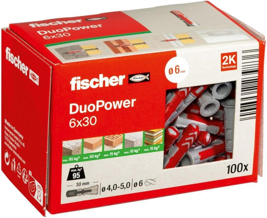 🤴 fischer 555006 DUOPOWER 6 x 30 – Universaldübel zum Befestigen von Hängeschränken, Wandregalen in Beton, Mauerwerk und Plattenbaustoffen uvm, 100 Stück, Ohne Schraube5,68€ statt 8,05€ – 3 🔥🚚 Verkauft und Versand durch Industriepartner2411,245 Bewertungen: 4.8 / 5.0 ⭐️⭐️⭐️⭐️⭐️🛒 zu Amazon https://www.amazon.de/dp/B01LZL2JI1/?tag=preisfehlerheute-21