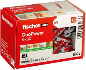 🤴 fischer 555006 DUOPOWER 6 x 30 - Universald&uuml;bel zum Befestigen von H&auml;ngeschr&auml;nken, Wandregalen in Beton, Mauerwerk und Plattenbaustoffen uvm, 100 St&uuml;ck, Ohne Schraube5,68&euro; statt 8,05&euro; - 30,00 % 🔥🚚 Verkauft und Versand durch Industriepartner2411,245 Bewertungen: 4.8 / 5.0 ⭐️⭐️⭐️⭐️⭐️🛒 zu Amazon https://www.amazon.de/dp/B01LZL2JI1/?tag=preisfehlerheute-21