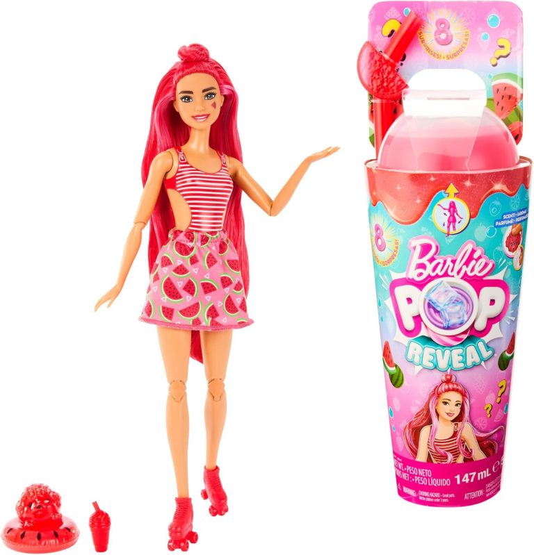 🤴 Barbie Pop Reveal Fruit - Puppe mit roten Haaren im Wassermelonenduft, 8 Überraschungen, duftendes Squishy-Hündchen, Farbwechsel im Haar und Make-up, für Kinder ab 3 Jahren, HNW4317,48€ statt 29,99€ - 42,00 % 🔥🚚 Verkauft von bopster und Versand durch Amazon4,921 Bewertungen: 4.6 / 5.0 ⭐️⭐️⭐️⭐️⭐️🛒 zu Amazon https://www.amazon.de/dp/B0BLJTGLVJ/?amp%3Btag=preisfehlerheute-21&amp%3Bth=1&amp%3Bpsc=1&tag=preisfehlerheute-21