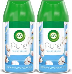 Air Wick Freshmatic Max Raumspray DUO PURE – Nachfüller für den Air Wick Freshmatic Max – Duft: Frische Wäsche – 2 x 250 ml Nachfüller5.35€ ➡️ https://www.amazon.de/dp/B0C1BWJ6H8/?tag=preisfehlerheute-21