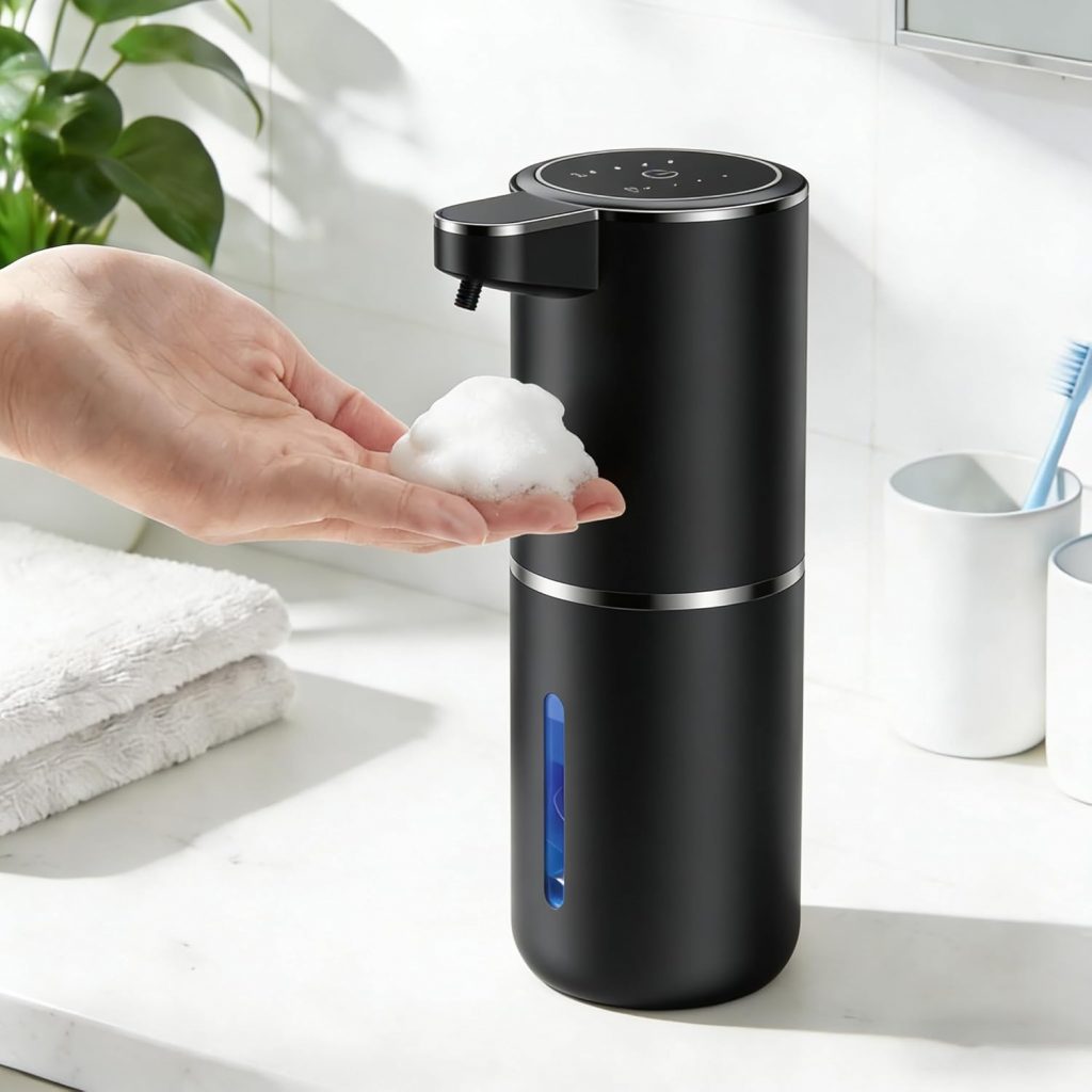 Fantictas Seifenspender Automatisch Wandbefestigung mit Sensor Infrarot,380ml Elektrischer Seifenspender ohne Bohren mit USB Wiederaufladbar,IPX5 Wasserdicht für Bad Toilette Küche-Silber18,99€ statt 73,99€➡️ https://www.amazon.de/dp/B0FVSW2D6Q/?tag=preisfehlerheute-21