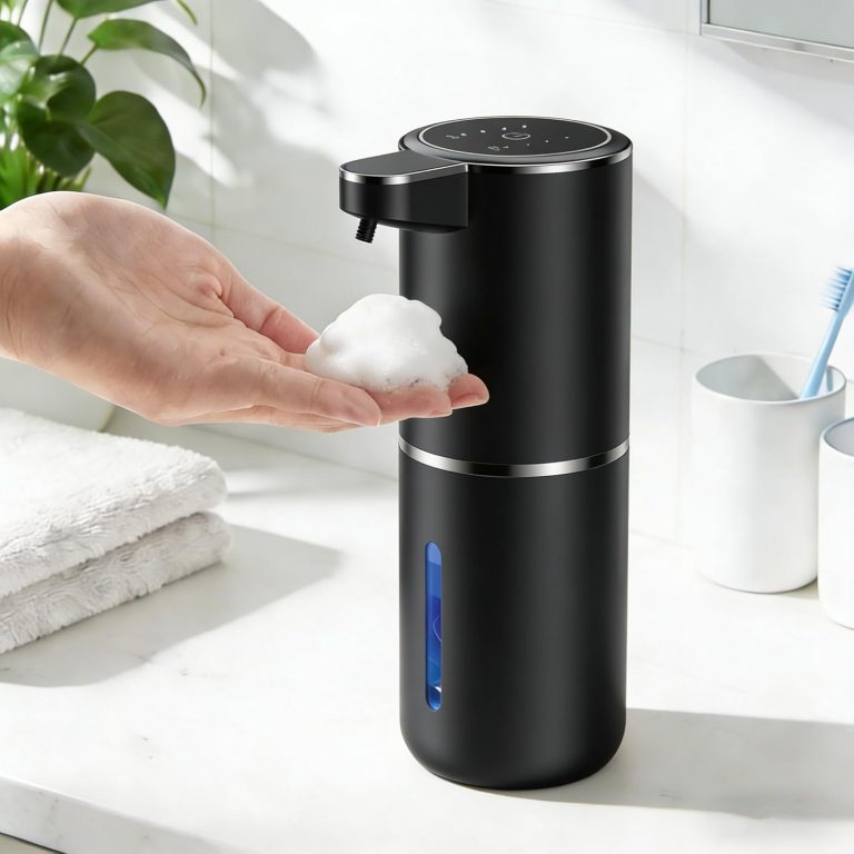 Fantictas Seifenspender Automatisch Wandbefestigung mit Sensor Infrarot,380ml Elektrischer Seifenspender ohne Bohren mit USB Wiederaufladbar,IPX5 Wasserdicht für Bad Toilette Küche-Silber18,99€ statt 73,99€➡️ https://www.amazon.de/dp/B0FVSW2D6Q/?tag=preisfehlerheute-21