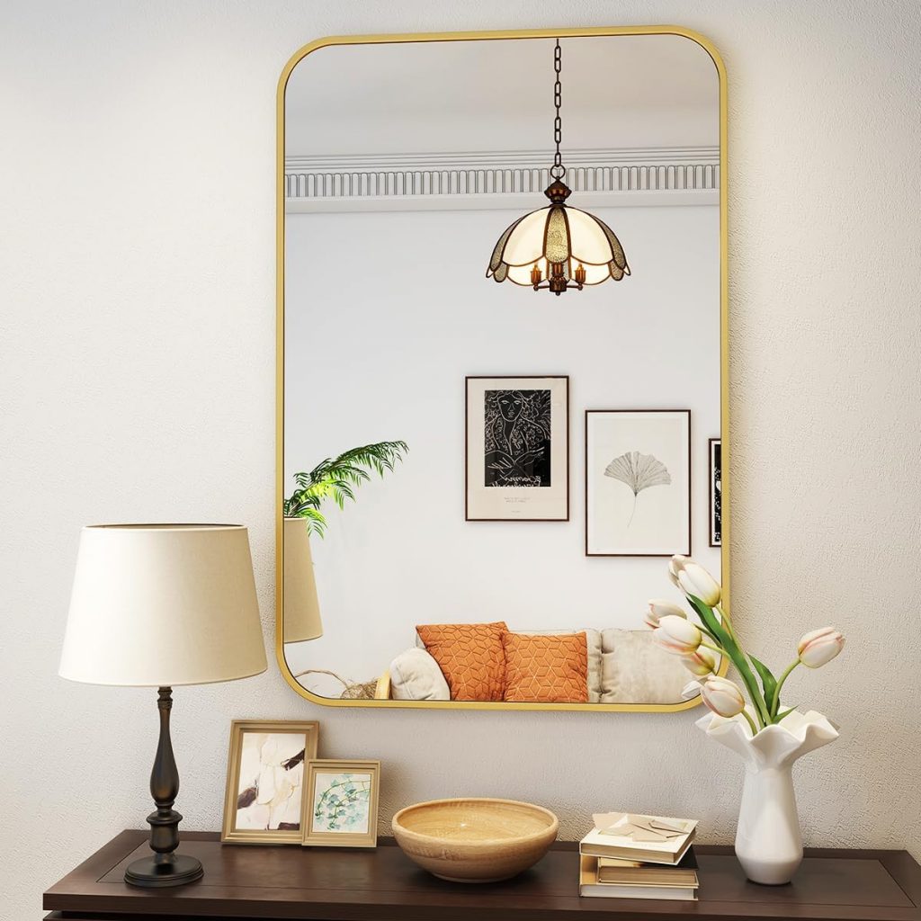 👑 Koonmi Wandspiegel Gold, 61×91 cm Badezimmerspiegel mit runder Ecke, Morden Spiegel Wand mit Rahmen aus Aluminiumlegierung für Wand montiert horizontal oder vertikal, Gold19,98€ statt 39,71€ – 5 🔥🚚 Verkauft von KoonmiEU und Versand durch Amazon357 Bewertungen: 4.5 / 5.0 ⭐️⭐️⭐️⭐️⭐️🛒 zu Amazon https://www.amazon.de/dp/B0CPP3LWC6/?th=1&tag=preisfehlerheute-21#038;psc=1&tag=preisfehlerheute-21