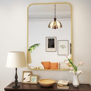 👑 Koonmi Wandspiegel Gold, 61x91 cm Badezimmerspiegel mit runder Ecke, Morden Spiegel Wand mit Rahmen aus Aluminiumlegierung f&uuml;r Wand montiert horizontal oder vertikal, Gold19,98&euro; statt 39,71&euro; - 50,00 % 🔥🚚 Verkauft von KoonmiEU und Versand durch Amazon357 Bewertungen: 4.5 / 5.0 ⭐️⭐️⭐️⭐️⭐️🛒 zu Amazon https://www.amazon.de/dp/B0CPP3LWC6/?th=1&amp%3Bpsc=1&amp%3Btag=preisfehlerheute-21&tag=preisfehlerheute-21