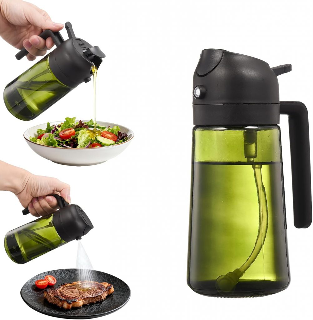 Holtrae 2-in-1 Ölsprüher für Speiseöl,470ml lichtblockierender dunkler Ölsprüher,2-in-1 Ölspender & Sprühflasche,UV Schutz ölzerstäuber für die Küche,für Zum Kochen Salat,Backen Gadget,Grillen,Schwarz6,99€ statt 7,66€➡️ https://www.amazon.de/dp/B0FPQKSLS6/?tag=preisfehlerheute-21