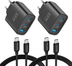 TOPADRE USB C Ladeger&auml;t 65W,2er-Pack 3-Port USB-C Netzteil mit Zwei 2M Ladekabel,Schnellladeger&auml;t kompatibel mit MacBook Pro/Air, f&uuml;r iPad Pro/Air, f&uuml;r iPhone 17/16, Schwarz31,60&euro; statt 39,99&euro;➡️ https://www.amazon.de/dp/B0FVSTRRLV/?tag=preisfehlerheute-21