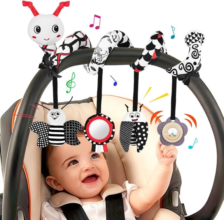 JNEYVIC Kinderwagen Spielzeug Baby Babyschale Spielzeug 0-6 Monate Hängespielzeug Kontrast Schwarz Weiß Spirale Autositzspielzeug Hängende Kinderwagenkette für Kinderbett Neugeborene Geschenke3.99€ statt 12.99€➡️ https://www.amazon.de/dp/B0FQJCPZ4D/?tag=preisfehlerheute-21