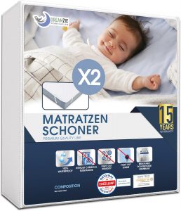 Dreamzie Matratzenschoner 60x120 cm Wasserdicht (2er-Set) Oeko-TEX Zertifiziert - Atmungsaktive Matratzenauflage14,99&euro; ➡️ https://www.amazon.de/dp/B0CCSBBL32/?tag=preisfehlerheute-21