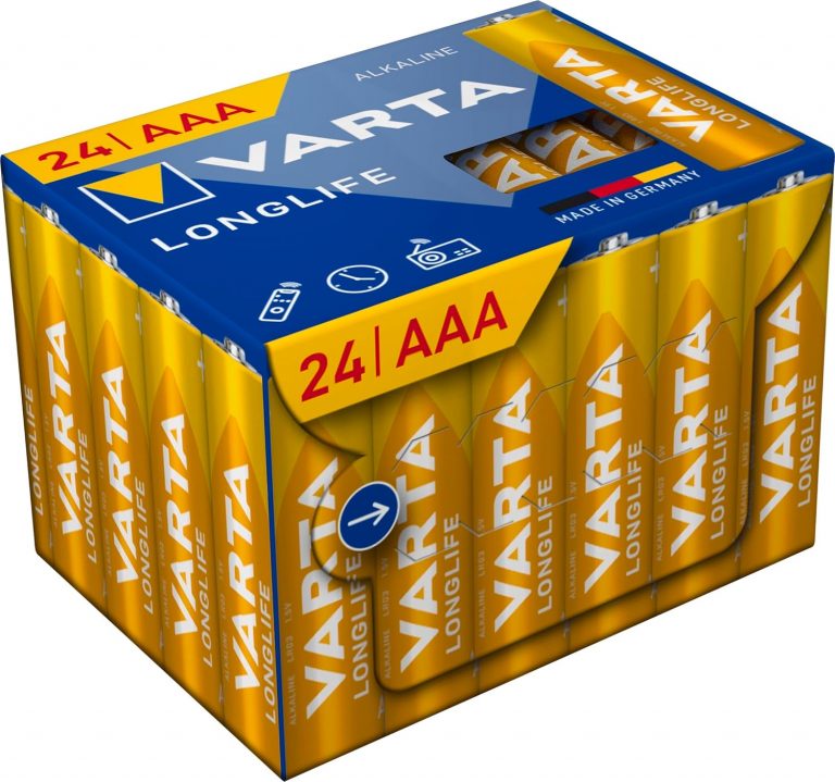 VARTA Batterien AAA, 24 Stück, Longlife, Alkaline, 1,5V, Cube, ideal für Fernbedienungen, Wecker, Radios, Wanduhren, Verpackung zu 90% recycelt, Made in Germany7,44€ statt 12,99€➡️ https://www.amazon.de/dp/B0F1YCJ7BQ/?tag=preisfehlerheute-21