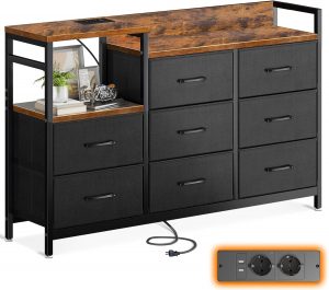 🤴 ODK Kommode mit Schubladen, 2 USB & 2 AC-Anschlüssen, 8 Schubladen aus Stoff - Geeignet für Multifunktionaler Schubladenschrank für Schlafzimmer und Wohnzimmer, 132 * 30 * 88 cm,Vintage und Schwarz72,98€ statt 109,99€ - 34,00 % 🔥🚚 Verkauft von ODK EU und Versand durch Amazon617 Bewertungen: 4.6 / 5.0 ⭐️⭐️⭐️⭐️⭐️🛒 zu Amazon https://www.amazon.de/dp/B0BQ35H9DW/?tag=preisfehlerheute-21