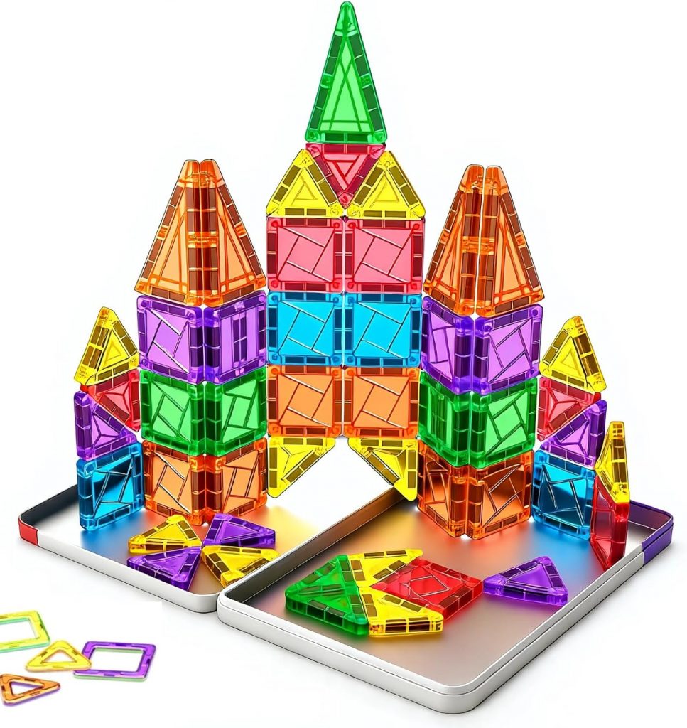 WOOBLO Magnetische Bausteine, 63 Teile Mini Magnetbausteine Reiseset Magnetspielzeug Reisespielzeug Magnet Kinder Spiel Bausteine Magnetic Tiles Geschenk Spielzeug ab 3 4 5 6 7+ Jahre Junge Mädchen63€ ➡️ https://www.amazon.de/dp/B0G4R1HG26/?tag=preisfehlerheute-21