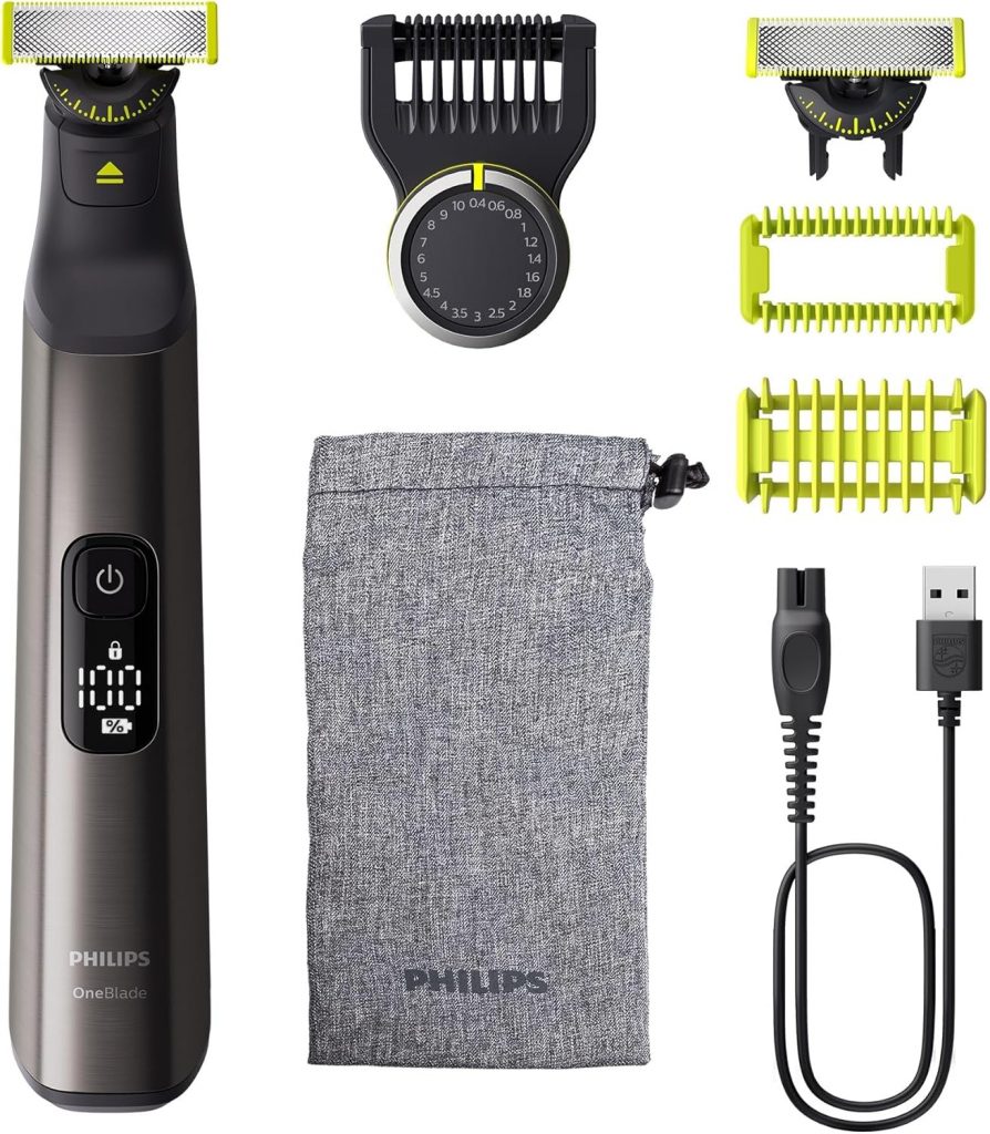 PHILIPS OneBlade Pro 360 Face & Body – elektrischer Rasierer, Trimmer & Bodygroomer, 2x 360 Klingen, Präzisionskamm, 2x Körperaufsätze, Reisetasche, für Gesicht & Körper (QP6552/30)55,99€ statt 84,99€➡️ https://www.amazon.de/dp/B0DC72VG9Q/?tag=preisfehlerheute-21