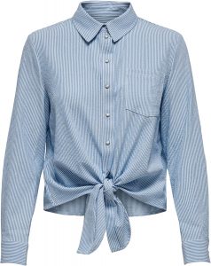 ONLY Damen Onllecey Ls Knot Shirt Noos WVN, Cloud Dancer/Stripes:medium Blue, XL17,99&euro; statt 29,99&euro;➡️ https://www.amazon.de/dp/B08N1GTHYN/?tag=preisfehlerheute-21