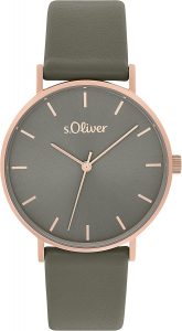 s.Oliver Armbanduhr Damen Quarzuhr Analog, mit Leder Armband, Grau, 3 bar Wasserdicht, Kommt in Uhren Geschenk Box, 203348859,40€ ➡️ https://www.amazon.de/dp/B09R4WPDVY/?tag=preisfehlerheute-21