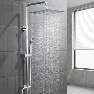Auralum Regendusche ohne Armatur, Duschsystem Edelstahl mit Regendusche Duschkopf 30cmx30cm eckig, Duschgarnitur mit Messing-Wasserteiler, Höhenverstellbar Duschstange, Duschset Chrom59,99€ statt 109,99€➡️ https://www.amazon.de/dp/B0GT4F9QNS/?tag=preisfehlerheute-21