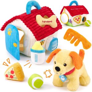 hahaland Pl&uuml;sch Hund Baby Spielzeug Set f&uuml;r ab 6 8 9 10 Monate, Montessori Hundeh&uuml;tte Design mit Rassel Spiegel & Formen,Sensorik Babyspielzeug Lernen & Rollenspiel,Geschenk Spielzeug ab 1 2 3 Jahr9.99&euro; statt 27.99&euro;➡️ https://www.amazon.de/dp/B0F4K2FQ4B/?tag=preisfehlerheute-21