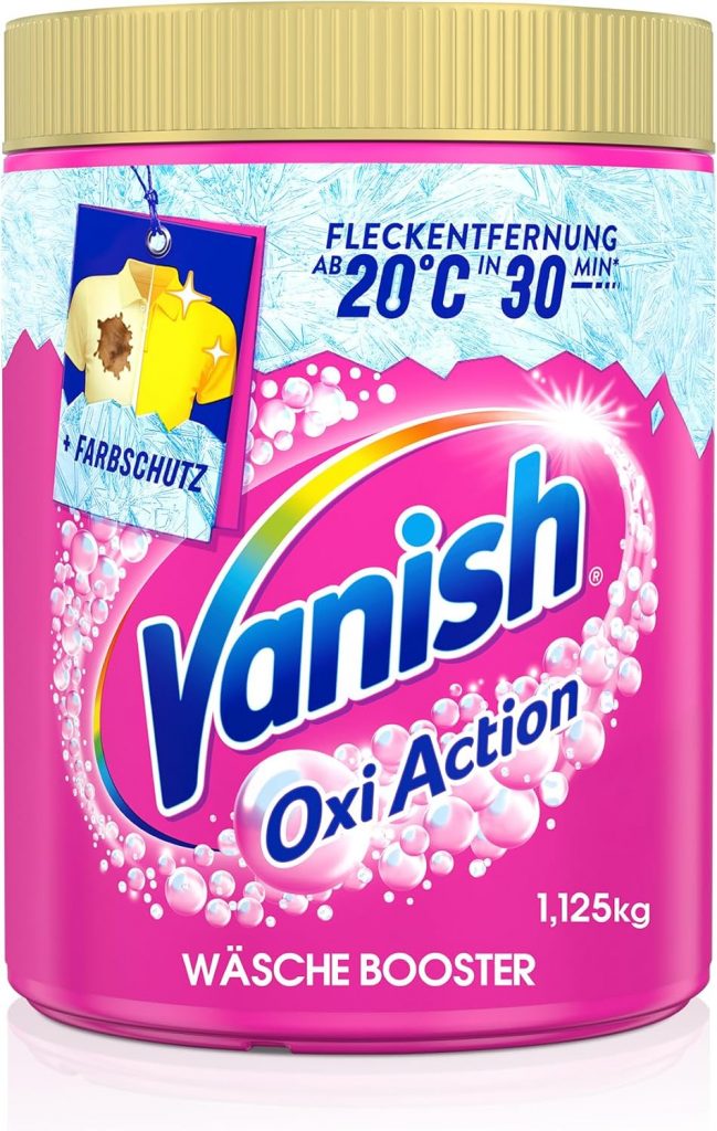 Vanish Oxi Action Pulver Pink – 1 x 1,125 kg – Fleckenentferner und Wäsche-Booster Pulver ohne Chlor – Für bunte Wäsche6.45€ statt 12.49€➡️ https://www.amazon.de/dp/B09YLVQZTT/?tag=preisfehlerheute-21