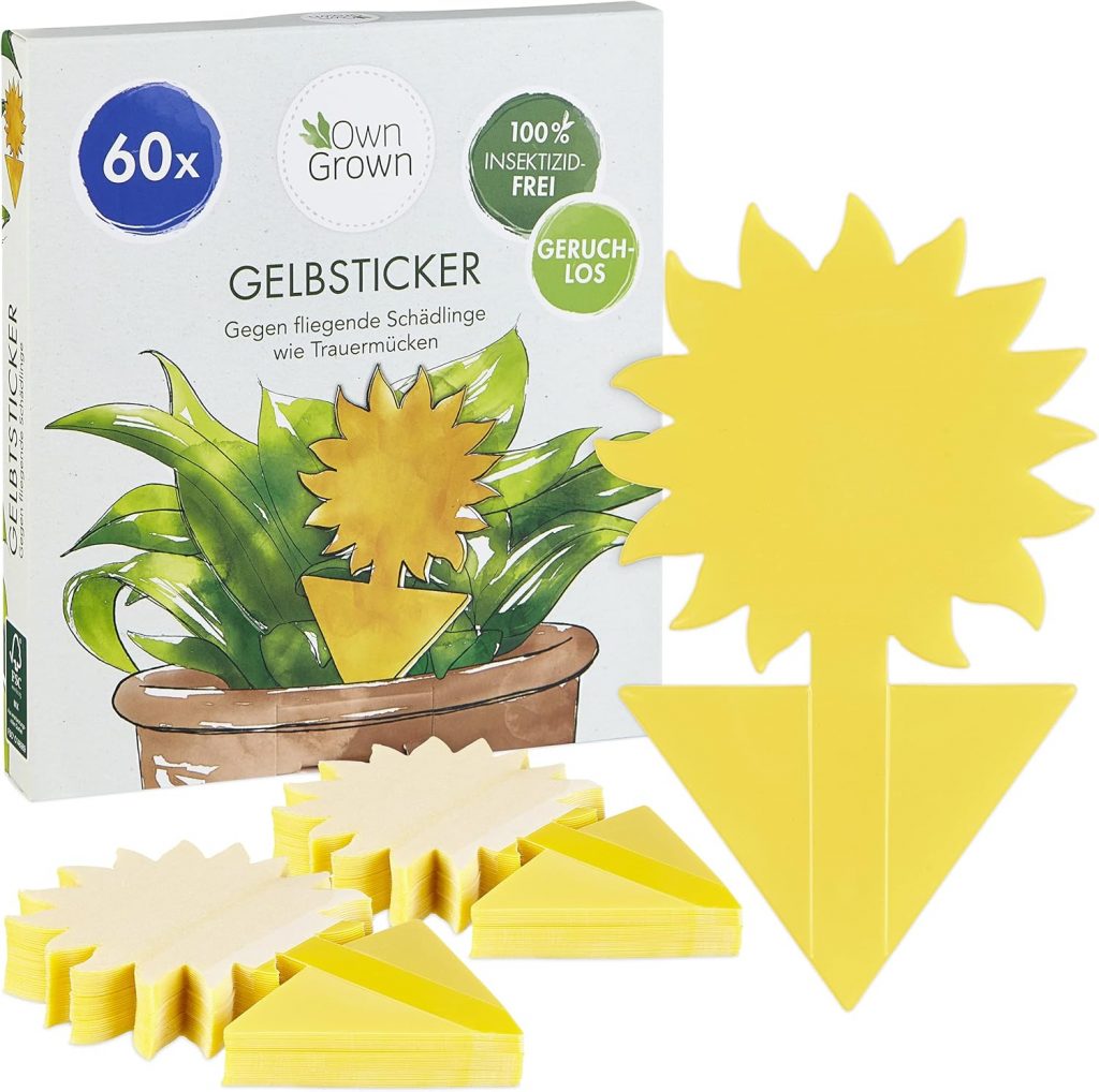 OwnGrown Gelbe Fliegenfalle für Zimmerpflanzen - 60 Stück Mückenbekämpfung Aufkleberpapier - Sonnenblumen Fruchtfliegenfalle Ideal für Zimmerpflanzen und den Innenbereich - 13,5 x 7,5 cm2.61€ ➡️ https://www.amazon.de/dp/B09H6731T3/?tag=preisfehlerheute-21