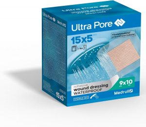 Medrull 100% wasserfestes Wundpflaster 9x10 cm 75 Stück Wasserfestes Pflaster Steril, Transparent, Starker Halt - Schützt bei Schnittwunden & Kratzer - Ideal zum Duschen, Sport, Baden22,44€ statt 27,80€➡️ https://www.amazon.de/dp/B0896XNX6R/?tag=preisfehlerheute-21