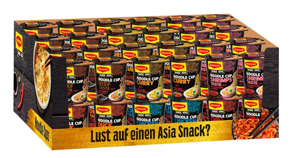 👑 Maggi Magic Asia Noodle Cups, Sortimentsbox, Instant-Nudeln in 6 verschiedenen Geschmacksrichtungen, Leckere Fertiggerichte im praktischen Becher, 48er Pack (48 Becher)42,69€ statt 71,52€ - 41,00 % 🔥🚚 Verkauft durch Amazon und Versand durch Amazon157 Bewertungen: 4.5 / 5.0 ⭐️⭐️⭐️⭐️⭐️🛒 zu Amazon https://www.amazon.de/dp/B086DDPD9L/?amp%3Btag=preisfehlerheute-21&%3Bamp%3Bth=1&%3Bamp%3Bpsc=1&tag=preisfehlerheute-21