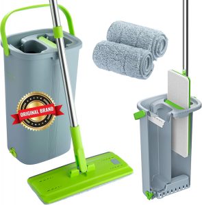 Mop und Eimer Set - EasyGleam Flachbodenmopp mit Teleskopstange, Innovativer Mop Zweikammer Eimer für Nass- und Trockenanwendung, 2 Mikrofaserpads, Perfekt für Alle Bodenarten, Reinigung und Pflege7,84€ statt 34,99€➡️ https://www.amazon.de/dp/B07SXD8GTS/?tag=preisfehlerheute-21