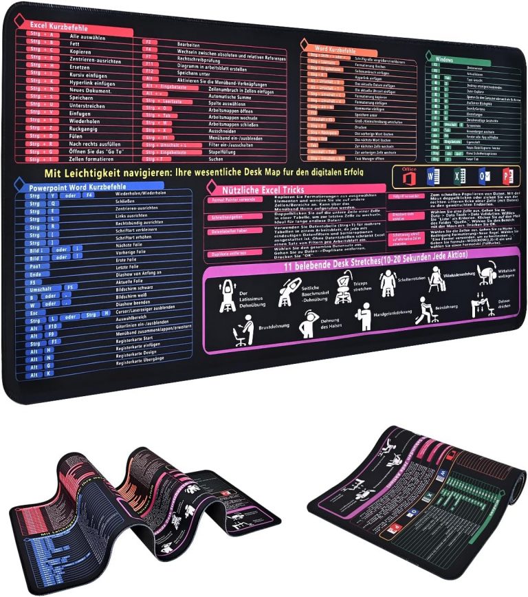 👑 Großformatige Schreibtischunterlage mit Excel-Kurzbefehlen & Tastaturkürzeln - Wasserdichte Büro Gaming Mousepad, Rutschfest, Vernähte Kanten für Word/Outlook/PowerPoint (German B)5,99€ statt 8,49€ - 30,00 % 🔥🚚 Verkauft von ZHONGHSDE und Versand durch Amazon225 Bewertungen: 4.4 / 5.0 ⭐️⭐️⭐️⭐️🛒 zu Amazon https://www.amazon.de/dp/B0FDGNK99Y/?amp%3Btag=preisfehlerheute-21&tag=preisfehlerheute-21