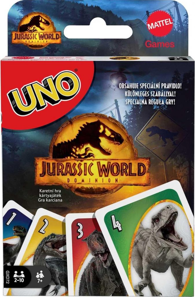 Mattel Games GXD72 – UNO Jurassic World Dominion Kartenspiel mit Themendeck und Sonderregel, Geschenk für Kinder, Erwachsene und Familienspielabende, ab 7 Jahren12,61€ ➡️ https://www.amazon.de/dp/B08J4H9RSW/?tag=preisfehlerheute-21