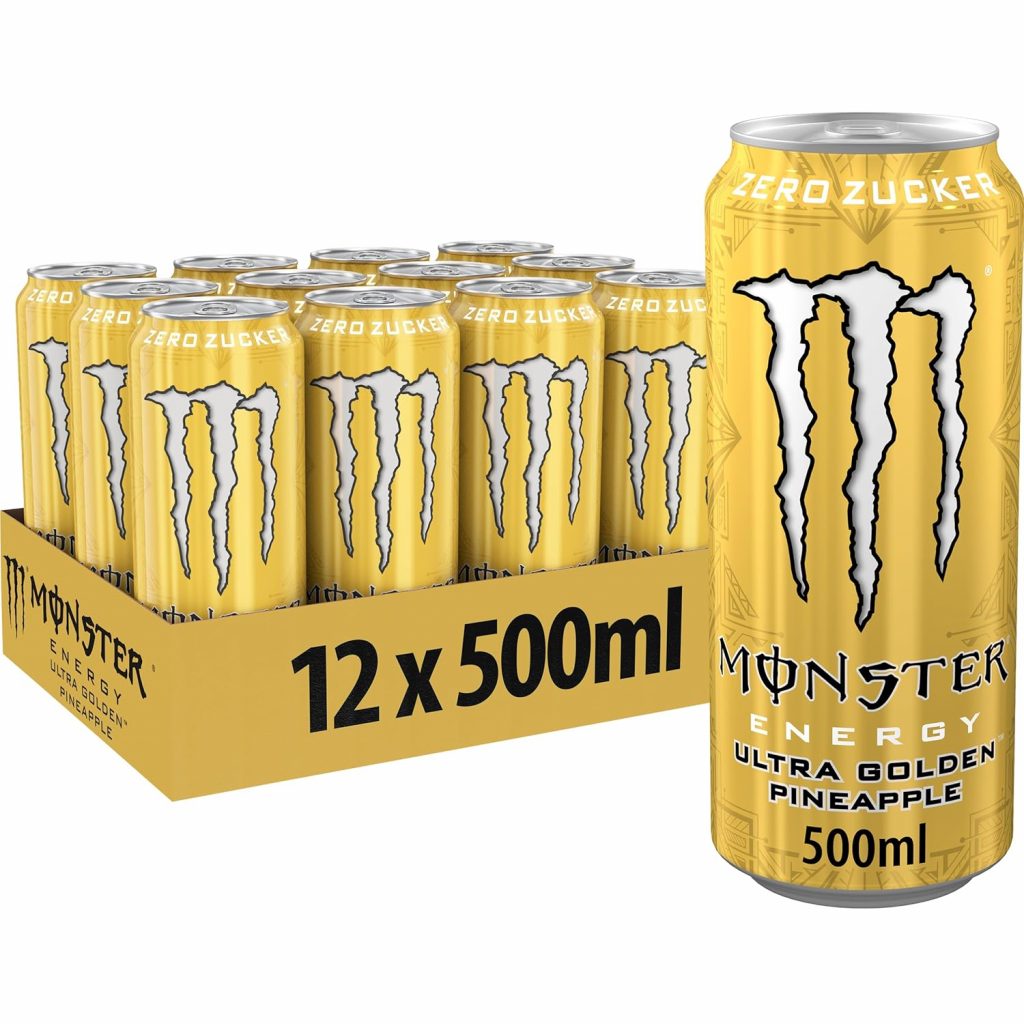 👑 Monster Energy® Ultra Golden Pineapple – koffeinhaltiger Energy-Drink mit fruchtig-leichtem Ananas-Geschmack – full Flavour, zero Zucker, zero Kalorien – in praktischen Einweg Dosen (12 x 500 ml)12,47€ statt 17,88€ – 31,0 🔥🚚 Verkauft durch Amazon und Versand durch Amazon4,937 Bewertungen: 4.7 / 5.0 ⭐️⭐️⭐️⭐️⭐️🛒 zu Amazon https://www.amazon.de/dp/B0B7JXHF51/?tag=preisfehlerheute-21