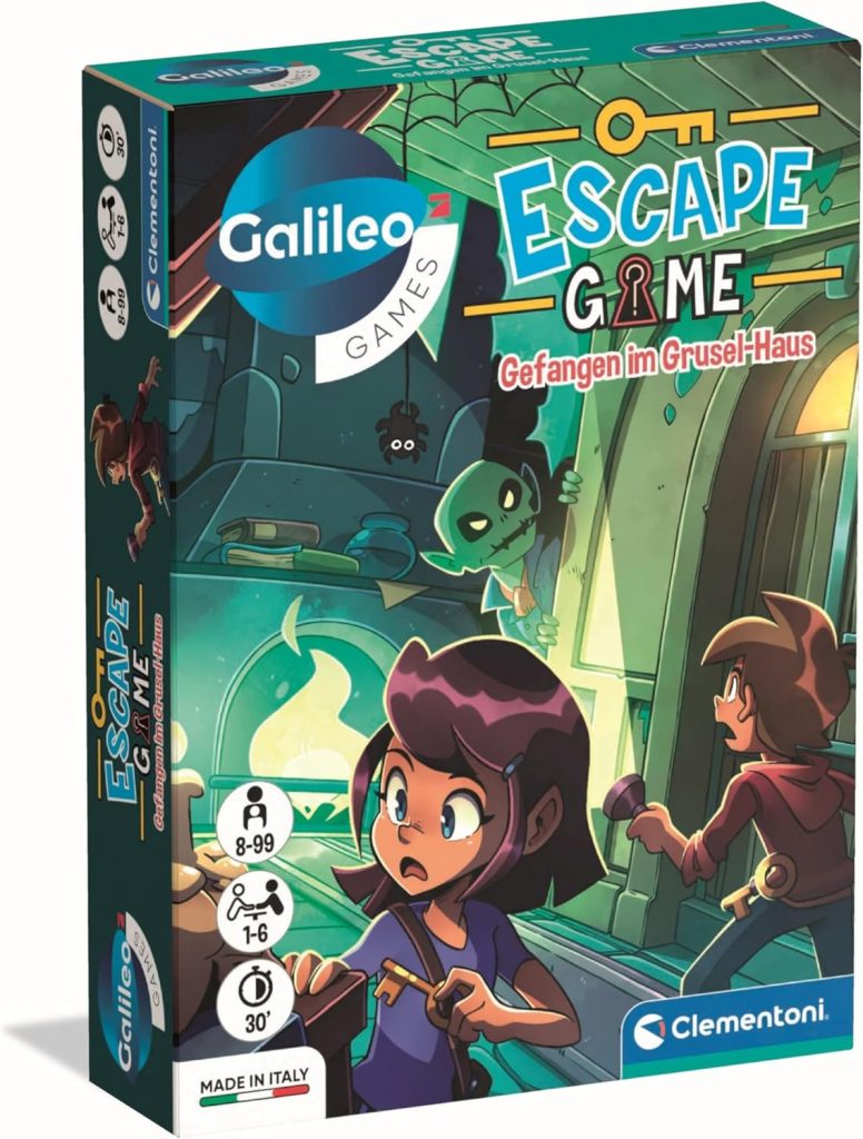 Clementoni Galileo Escape Game - Gefangen im Grusel-Haus - Gesellschaftsspiel zum Knobeln & Rätseln inkl. Hinweiskarten und Requisiten - Familienspiel ab 8 Jahren 594493,79€ Code: M5JYJELR (🛒 an der Kasse eingeben)➡️ https://www.amazon.de/dp/B0DX7L3V9S/?tag=preisfehlerheute-21