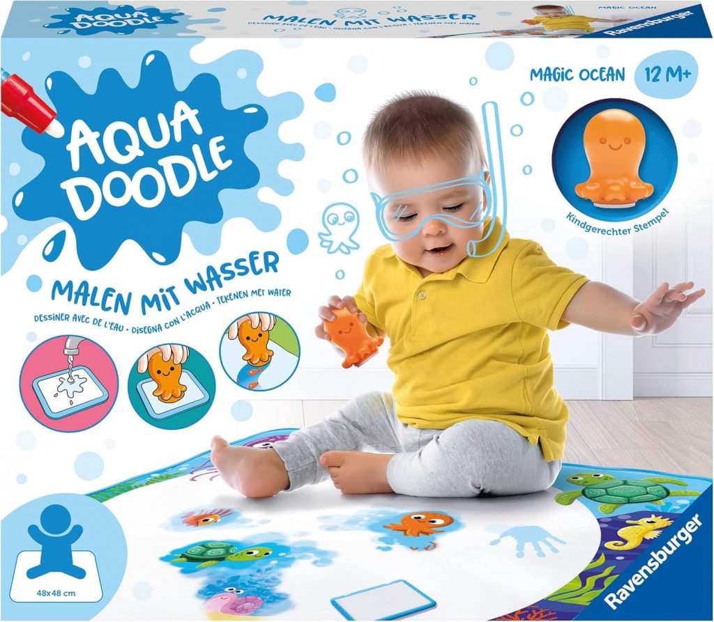 🤴 Ravensburger 4568 Aquadoodle Magic Ocean – Fleckenfreies Stempeln und Entdecken mit Wasser – Stempelset mit magischer Stoffmatte für Babys ab 1 Jahr – Spielzeug ab 1 Jahr23,49€ statt 32,99€ – 29,0 🔥🚚 Verkauft durch Amazon und Versand durch Amazon888 Bewertungen: 4.2 / 5.0 ⭐️⭐️⭐️⭐️🛒 zu Amazon https://www.amazon.de/dp/B0B6XL6HYY/?th=1&tag=preisfehlerheute-21#038;psc=1&tag=preisfehlerheute-21