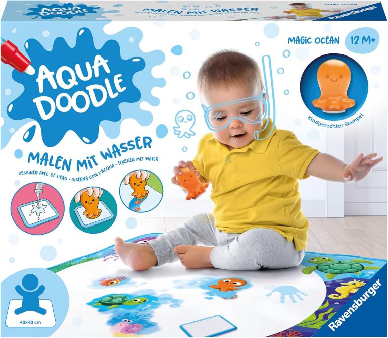 🤴 Ravensburger 4568 Aquadoodle Magic Ocean - Fleckenfreies Stempeln und Entdecken mit Wasser - Stempelset mit magischer Stoffmatte für Babys ab 1 Jahr - Spielzeug ab 1 Jahr23,49€ statt 32,99€ - 29,00 % 🔥🚚 Verkauft durch Amazon und Versand durch Amazon888 Bewertungen: 4.2 / 5.0 ⭐️⭐️⭐️⭐️🛒 zu Amazon https://www.amazon.de/dp/B0B6XL6HYY/?amp%3Btag=preisfehlerheute-21&amp%3Bth=1&amp%3Bpsc=1&tag=preisfehlerheute-21