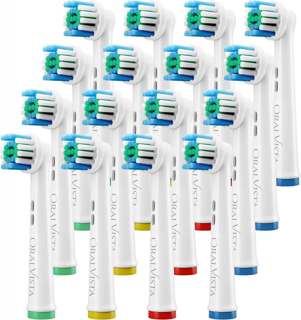 OralVista Elektrische Zahnbürstenköpfe, 16er-Pack kompatibel mit Oral B Aufsteckbürsten, Zahnbürstenaufsatz Oral B für empfindliches Zahnfleisch tiefe Reinigung Hochwertige Borsten, einfache Passform2.69€ ➡️ https://www.amazon.de/dp/B0DFTQJM99/?tag=preisfehlerheute-21