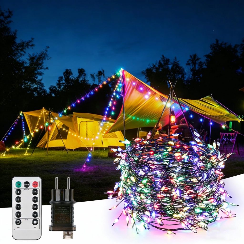 Czemo Lichterkette Außen Lichterkette Innen,20M 400er LED Lichterkette,Wasserdicht 8 Modi,mit Timer Speicherfunktion, mit Stecker Fernbedienung für Außen Garten Weihnachten,Farbiges Licht3.99€ ➡️ https://www.amazon.de/dp/B0FK9ZMR9Z/?tag=preisfehlerheute-21