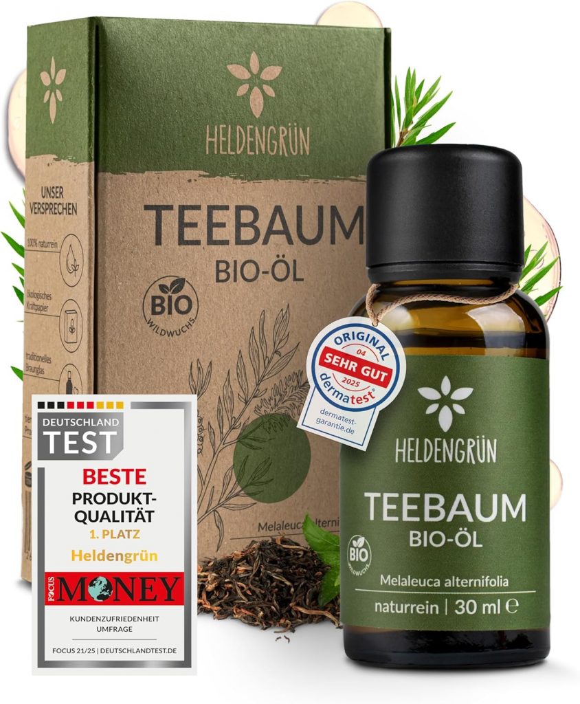 Heldengrün® BIO Teebaumöl [10 NATURREIN] Natürliche Haut- und Gesichtspflege – Tee Tree Oil – Teebaumöl Pickel unterstützt bei Unreinheiten16,10€ statt 19,95€➡️ https://www.amazon.de/dp/B0CLBFG616/?tag=preisfehlerheute-21