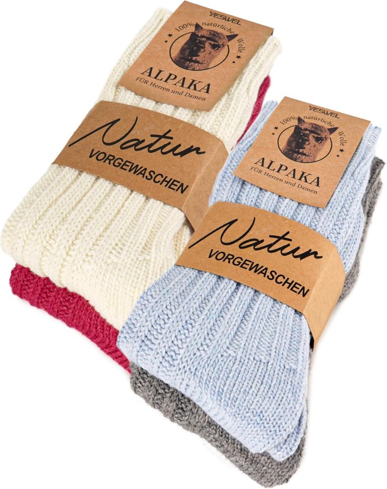 YESWEL 4 Paar Alpaka Wollsocken Herren Damen, Atmungsative Socken Extra Warm, Dicke Thermosocken Wintersocken (Mehrfarbig 04, 43-463.99€ statt 14.99€➡️ https://www.amazon.de/dp/B0F6SXBF1X/?tag=preisfehlerheute-21