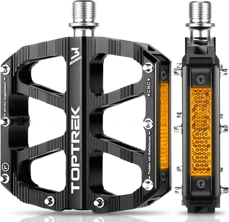 toptrek Fahrradpedale mit StVZO Zugelassen Reflektoren, CNC Aluminium Pedale Fahrrad MTB Pedale rutschfest mit 3 Abgedichtete Lager für Mountainbike, BMX, E-Bike, Rennrad24,21€ statt 36,98€➡️ https://www.amazon.de/dp/B0CT56JVNZ/?tag=preisfehlerheute-21