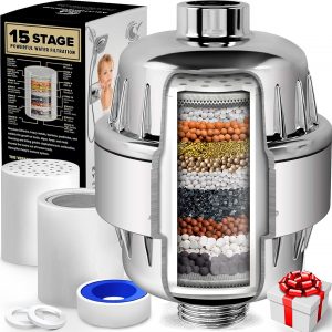 👑 AquaHomeGroup 15 Stufen Duschkopf Wasserfilter Duschfilter Kalk mit Vitamin C - Wasserfilter Dusche zur Entfernung von Chlor und Fluorid - Inklusive 2 Aufs&auml;tze - Konstanter Wasserdurchfluss Kalkfilter18,98&euro; statt 31,95&euro; - 41,00 % 🔥🚚 Verkauft von PNEUBONIC LTD und Versand durch Amazon18,939 Bewertungen: 4.0 / 5.0 ⭐️⭐️⭐️⭐️🛒 zu Amazon https://www.amazon.de/dp/B01M62IRCV/?th=1&amp%3Bpsc=1&amp%3Btag=preisfehlerheute-21&tag=preisfehlerheute-21