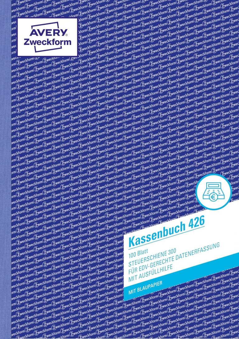 AVERY Zweckform 426 Kassenbuch (A4, 100 Blatt, 1 Blatt Blaupapier, nach Steuerschiene 300, EDV-gerechte Datenerfassung, von Rechtsexperten geprüft, für DE, ordnungsgemäße Buchführung) weiß8,29€ statt 14,69€➡️ https://www.amazon.de/dp/B000KJKF2O/?tag=preisfehlerheute-21