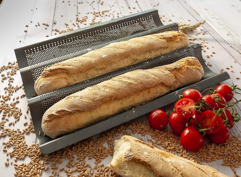 Wundermix - Baguette Blech mit Antihaftbeschichtung • Baguette Backform für 3 Baguettes • Baguette Backblech für Stangenbrote • Baguetteform • Brotbackform • Zubehör Backen17,80€ statt 20,95€➡️ https://www.amazon.de/dp/B08XQY9VJZ/?tag=preisfehlerheute-21