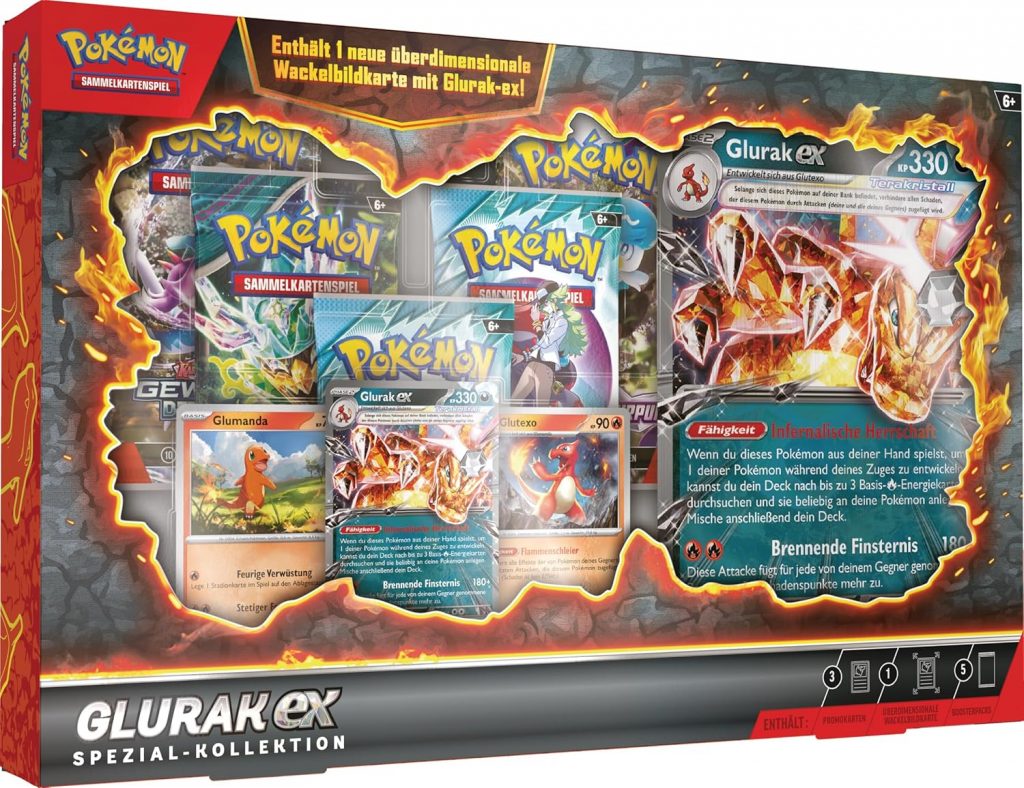 👑 Pokémon-Sammelkartenspiel: Spezial-Kollektion Glurak-ex (1 holografische Promokarte, 2 holografische Karten, 1 überdimensionale Wackelbildkarte & 5 Boosterpacks)34,99€ statt 64,95€ – 47,0 🔥🚚 Verkauft durch Amazon und Versand durch Amazon459 Bewertungen: 4.5 / 5.0 ⭐️⭐️⭐️⭐️⭐️🛒 zu Amazon https://www.amazon.de/dp/B0F8BQT3RZ/?tag=preisfehlerheute-21