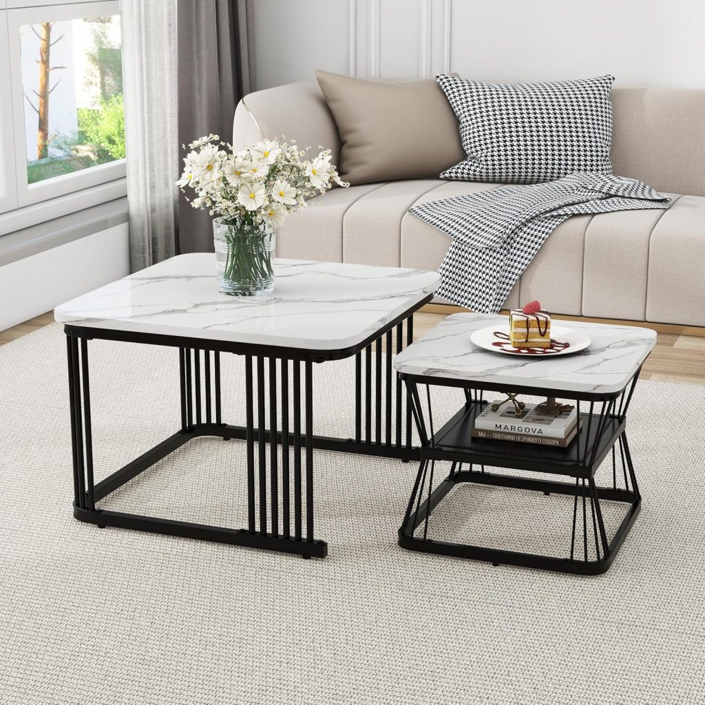 🤴 Merax Quadratisch Couchtisch 2er Set, Moderne Wohnzimmertisch mit Marmoroptik, Hochglänzend Satztisch mit Stauraum, für Wohnzimmer, Balkon und Büro, Metallgestell, Weiß und Schwarz84,99€ statt 119,99€ – 3 🔥🚚 Verkauft und Versand durch Keimpro314 Bewertungen: 4.2 / 5.0 ⭐️⭐️⭐️⭐️🛒 zu Amazon https://www.amazon.de/dp/B0D2MVYV8Q/?th=1&tag=preisfehlerheute-21#038;psc=1&tag=preisfehlerheute-21