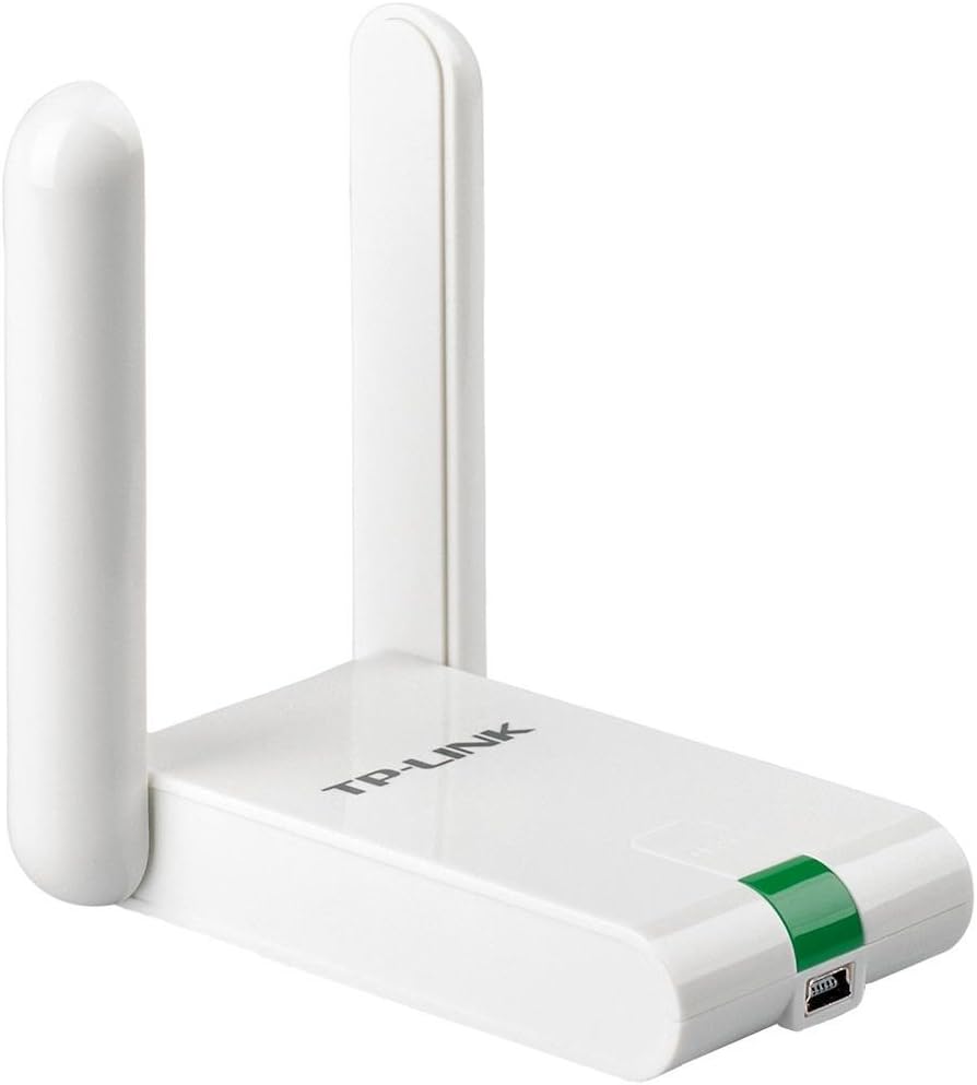 🤴 TP-Link TL-WN822N High Gain WLAN Stick Adapter (bis zu 300Mbit/s, WPS, Externe High-Gain-Antenne, mit USB-Verlängerungskabel, unterstützt Windows 10/8.x/7/XP, Mac OS 10.9~10.13, Raspberry Pi) weiß