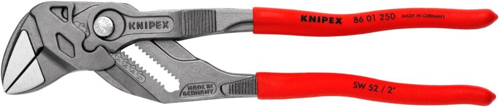 🤴 KNIPEX Zangenschlüssel Zange und Schraubenschlüssel in einem Werkzeugmit rutschhemmendem Kunststoff überzogen 250 mm, 86 01
